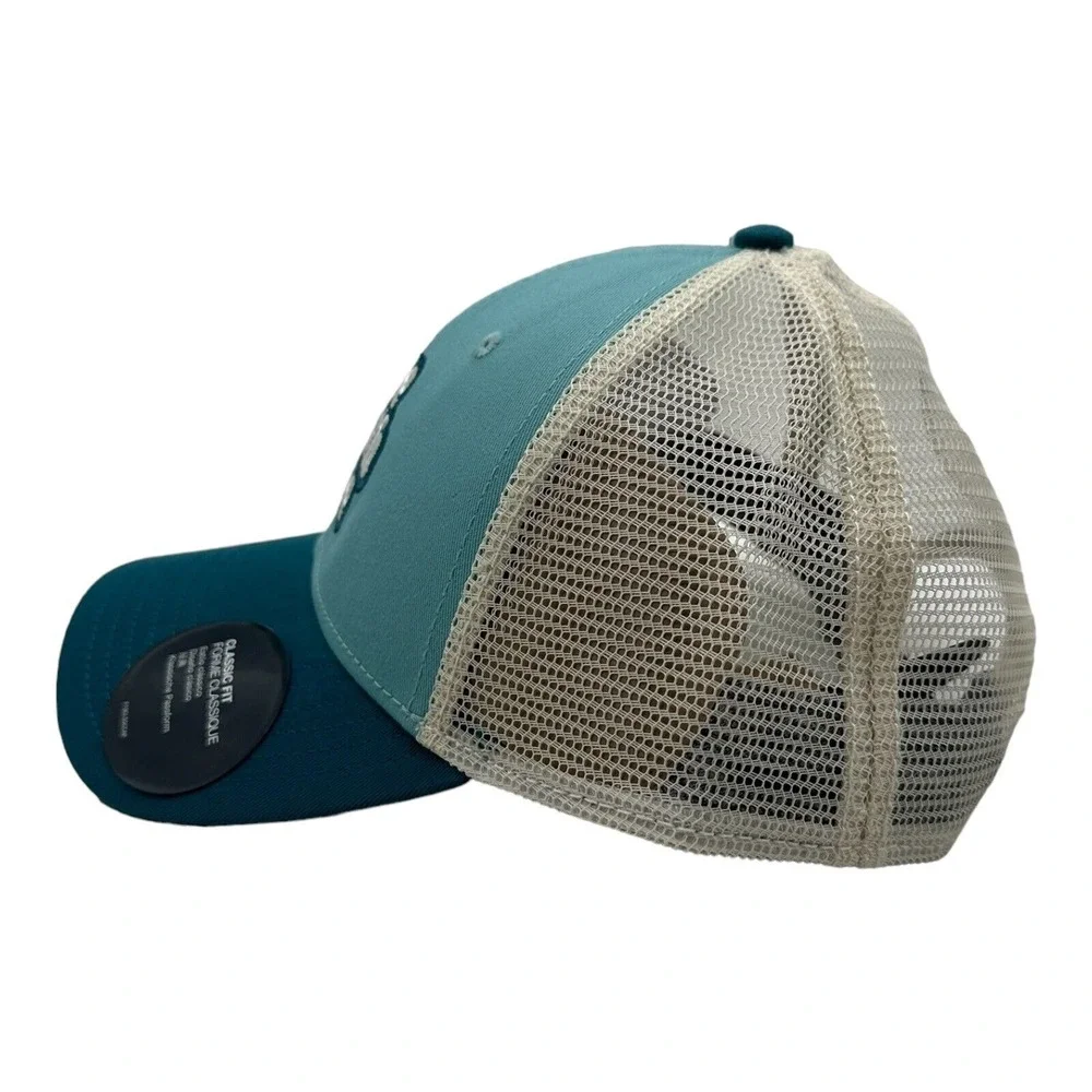 The North Face Mudder Trucker SnapBack Hat Cap Aqua Blue Mesh‎ One Size NWT